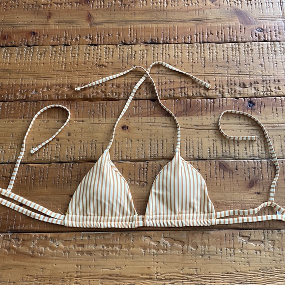 Yellow and brown high waisted swimsuit - Picture 4 of 4